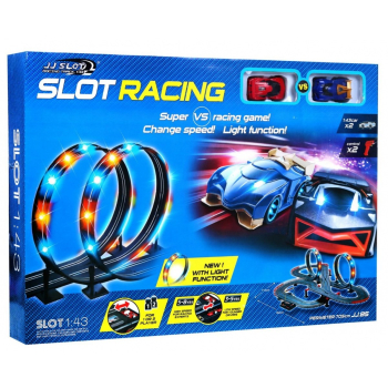 7-metrowy Tor wyścigowy dla dzieci 3-8 + Funkcja zmiany prędkości + 2 autka + Światła